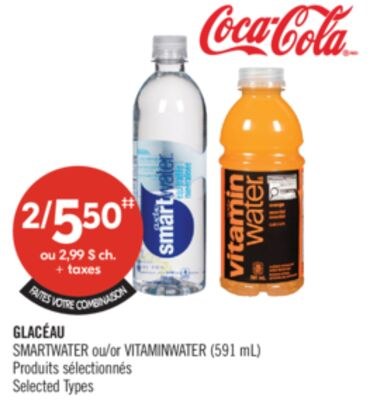 GLACÉAU SMARTWATER ou VITAMINWATER