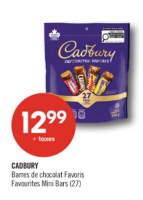 CADBURY Barres de chocolat Favoris Favourites