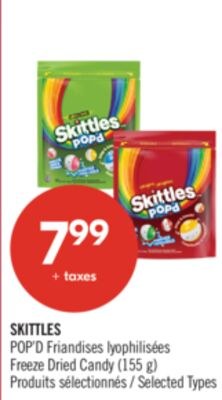 SKITTLES POP'D Friandises lyophilisées Freeze D…