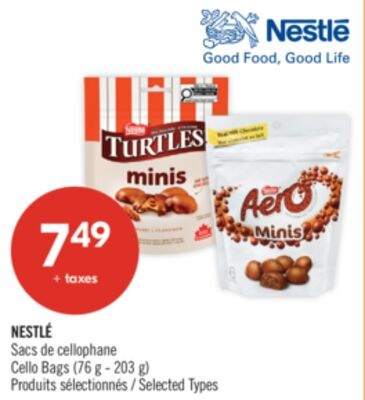 NESTLÉ Sacs de cellophane