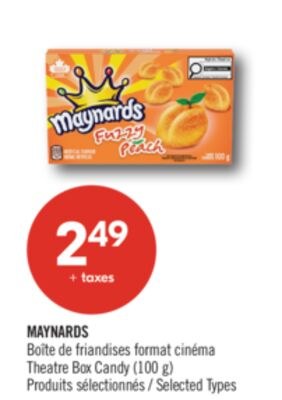 MAYNARDS Boîte de friandises format cinéma