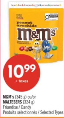 M&M's (345 g) ou MALTESERS (324 g) Friandise