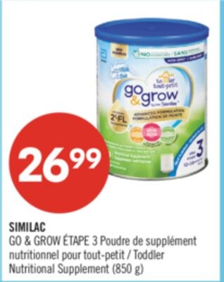 SIMILAC GO & GROW ÉTAPE 3 poudre de supplément …