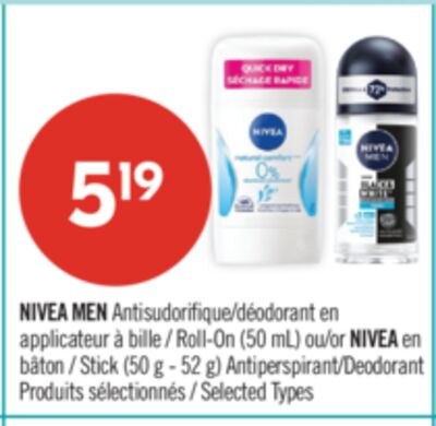 NIVEA MEN Antisudorifique/déodorant en applicat…