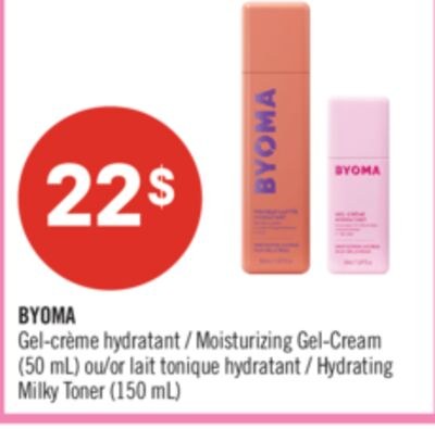 BYOMA Gel-crème hydratant (50 mL) ou lait toniq…