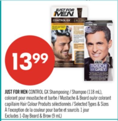 JUST FOR MEN CONTROL GX Shampooing (118 mL), co…