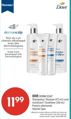 DOVE DERMA SCALP Shampooing (473 mL) ou Revital…