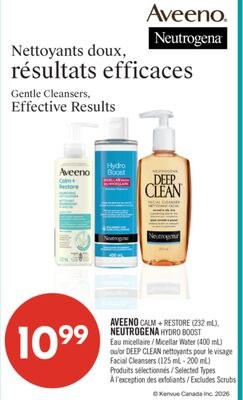 AVEENO CALM + RESTORE (232 mL), NEUTROGENA HYDR…
