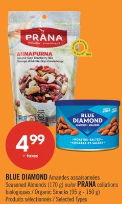 BLUE DIAMOND Amandes assaisonnées (170 g) ou PR…