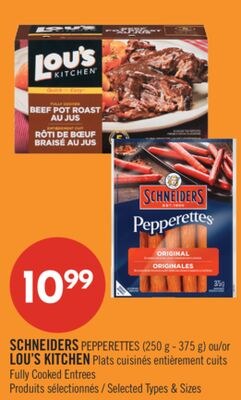 SCHNEIDERS PEPPERETTES (250 g - 375 g) ou LOU'S…