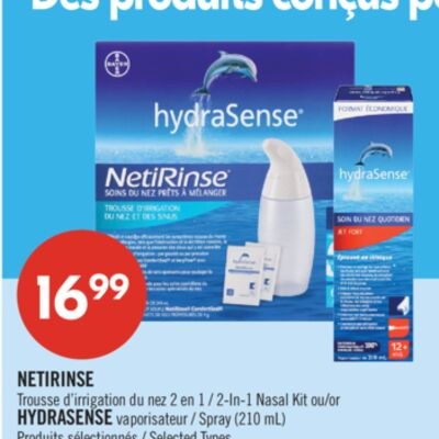 NETIRINSE trousse d'irrigation du nez 2 en 1 ou…