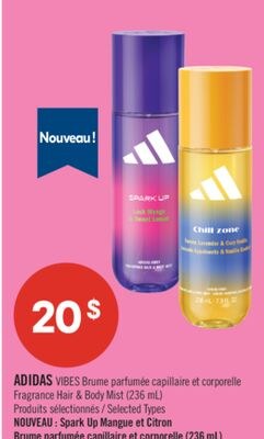 ADIDAS VIBES Brume parfumée capillaire et corpo…
