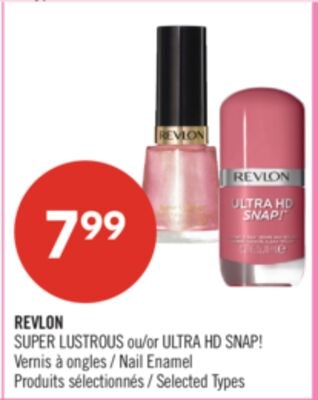 REVLON SUPER LUSTROUS ou ULTRA HD SNAP! Vernis …