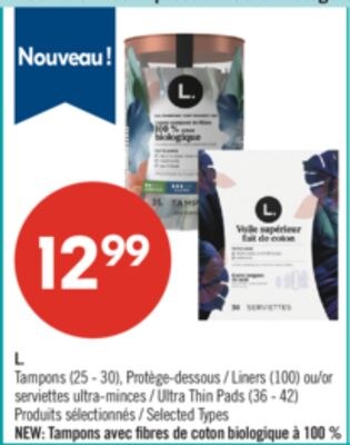 L. Tampons (25 - 30), Protège-dessous (100) ou …