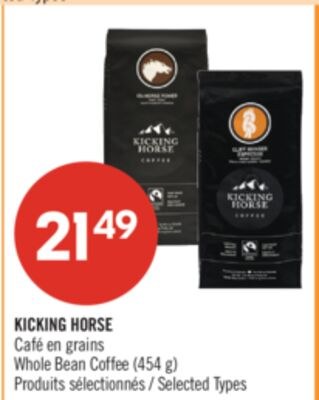 KICKING HORSE Café en grains Whole Bean Coffee …