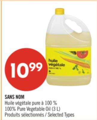 SANS NOM Huile végétale pure à 100%