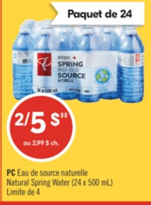 PC Eau de source naturelle Natural Spring Water…