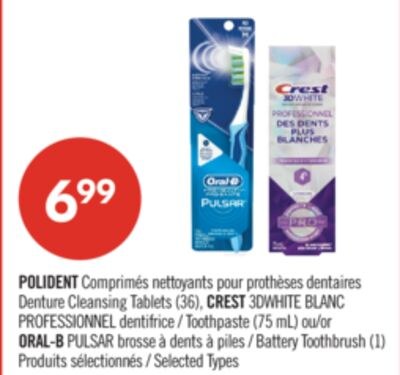 POLIDENT Comprimés nettoyants pour prothèses de…