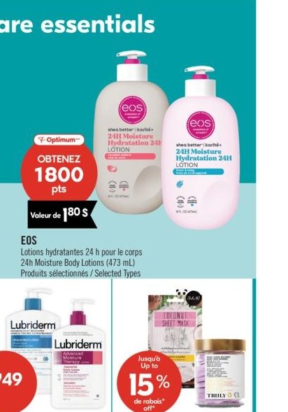 EOS Lip Balm & 24h Moisture Body Lotions