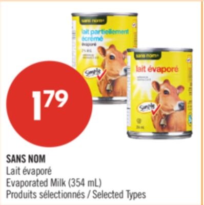 SANS NOM Lait évaporé