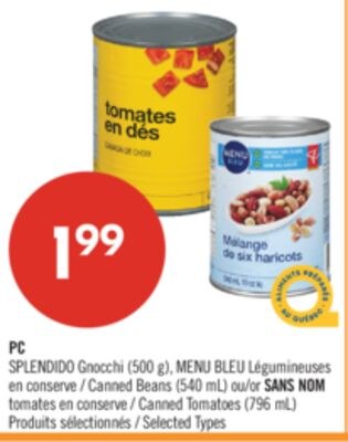 PC SPLENDIDO Gnocchi (500 g), MENU BLEU Légumineu…