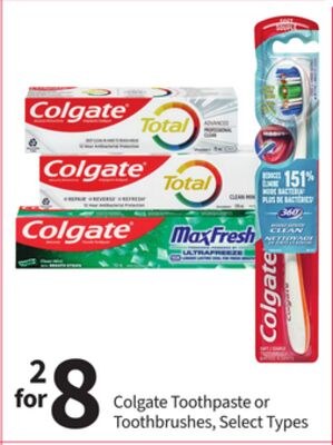Colgate Toothpaste or Toothbrushes