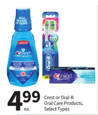 Crest or Oral-B Oral Care Products, Select Types