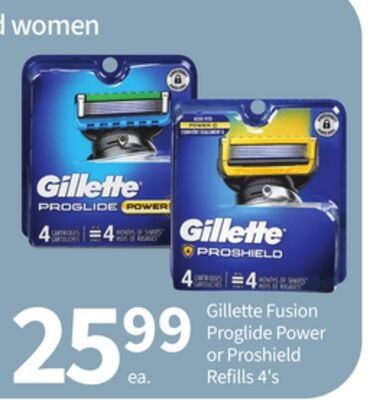 Gillette Fusion Proglide Power or Proshield Ref…