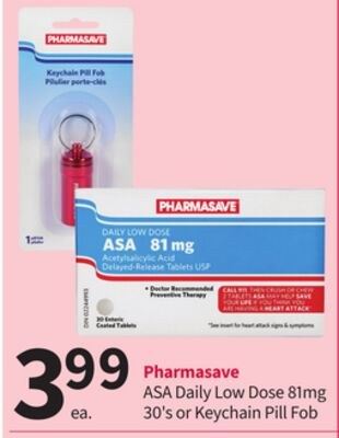 Pharmasave ASA Daily Low Dose 81mg 30's or Keyc…