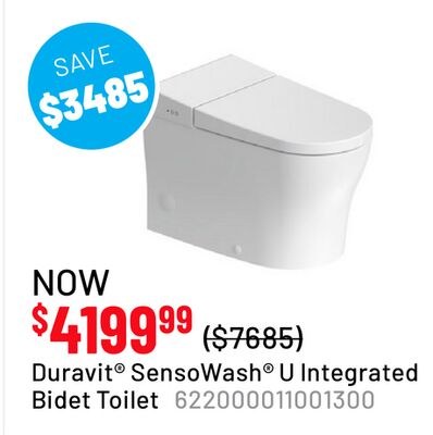 Duravit® SensoWash® U Integrated Bidet Toilet