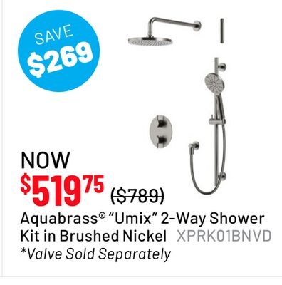 Aquabrass®" Umix" 2-Way Shower Kit