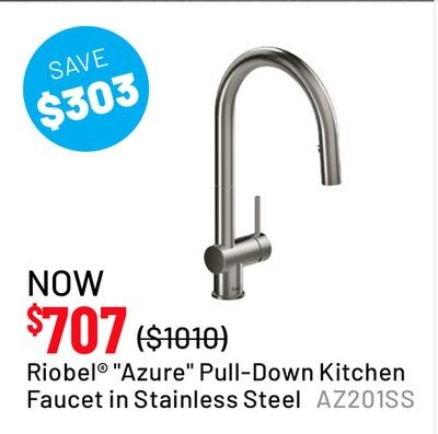 Riobel® "Azure" Pull-Down Kitchen Faucet in Sta…