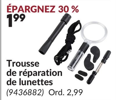 Trousse de réparation de lunettes