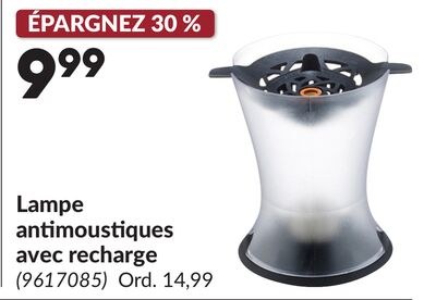 Lampe antimoustiques avec recharge