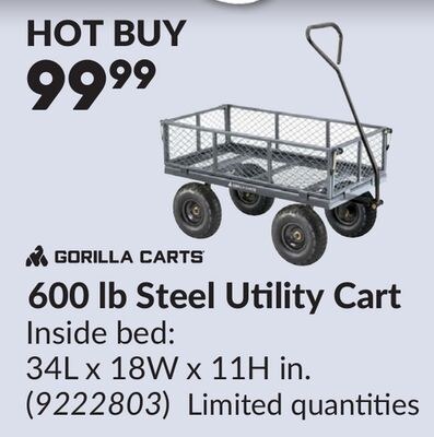 600 lb Steel Utility Cart