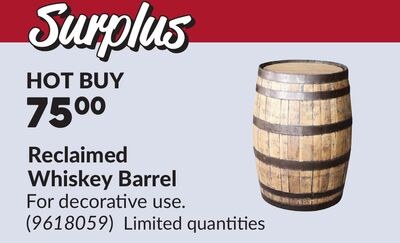 Reclaimed Whiskey Barrel