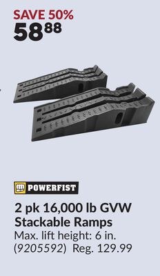 2 pk 16,000 lb GVW Stackable Ramps