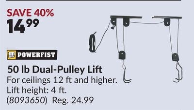 50 lb Dual-Pulley Lift