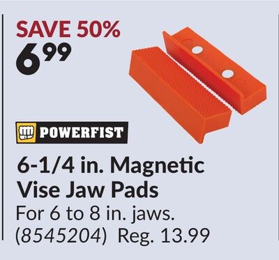 6-1/4 in. Magnetic Vise Jaw Pads