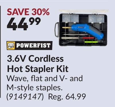 3.6V Cordless Hot Stapler Kit