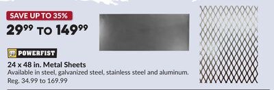 24 x 48 in. Metal Sheets