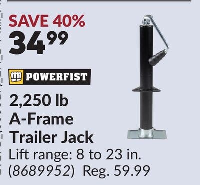 POWERFIST 2,250 lb A-Frame Trailer Jack