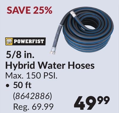 50 ft 5/8 in. Hybrid Water Hoses