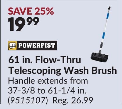 61 in. Flow-Thru Telescoping Wash Brush