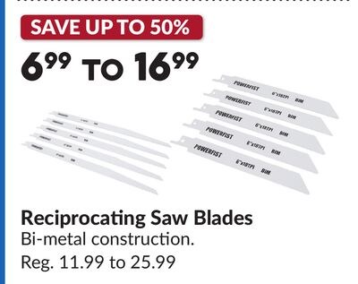Reciprocating Saw Blades