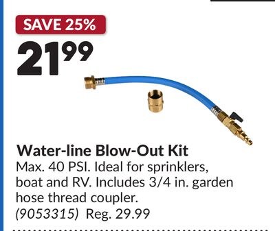 Water-line Blow-Out Kit