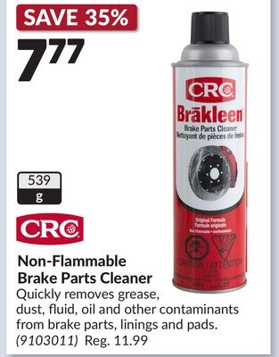 Non-Flammable Brake Parts Cleaner