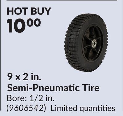 9 x 2 in. Semi-Pneumatic Tire