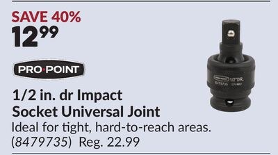 1/2 in. dr Impact Socket Universal Joint