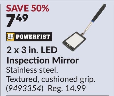 2 x 3 in. LED Inspection Mirror